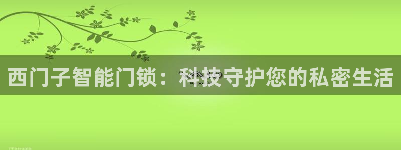 开丰娱乐前：西门子智能门锁：科技守护您的私密生活