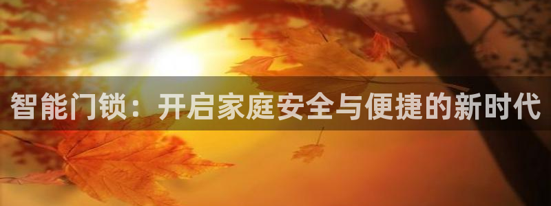 开丰娱乐最新活动：智能门锁：开启家庭安全与便捷的新时代
