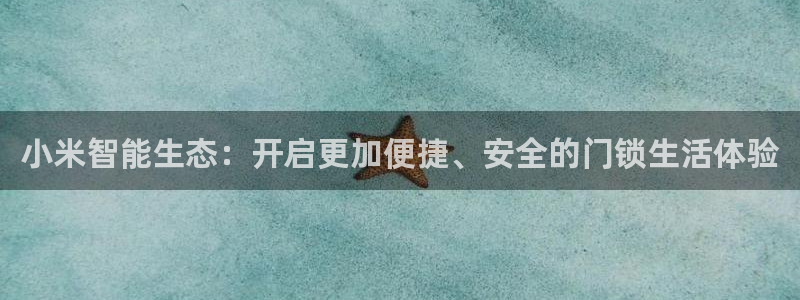 开丰娱乐下载安装：小米智能生态：开启更加便捷、安全的门锁生活