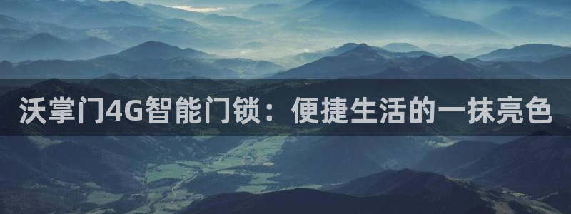开丰娱乐予 7O935：沃掌门4G智能门锁：便捷生活的一抹亮