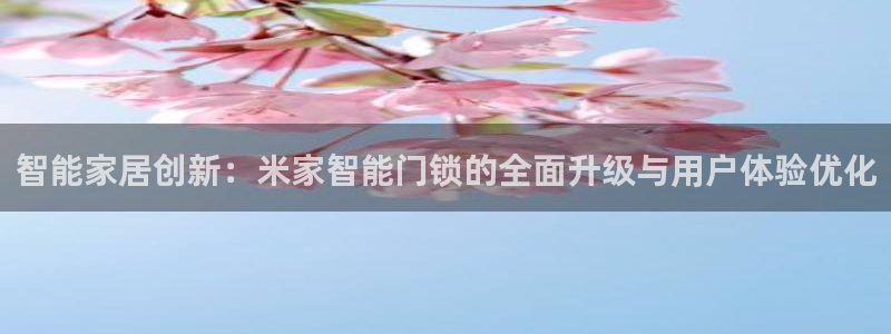开丰娱乐登入地址是什么：智能家居创新：米家智能门锁的全面升级
