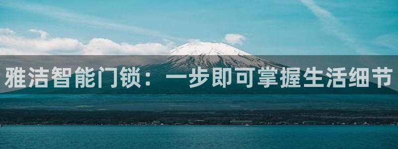 开丰娱乐官网平台登录：雅洁智能门锁：一步即可掌握生活细节