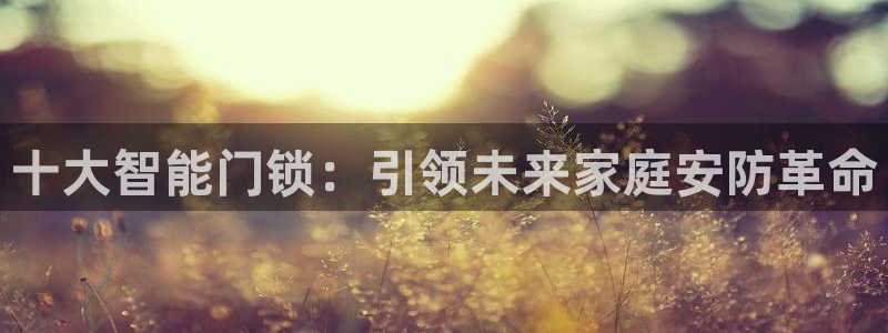 开丰娱乐更多平台：十大智能门锁：引领未来家庭安防革命