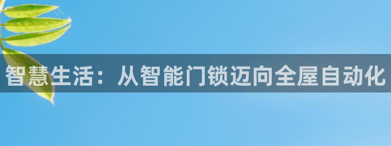 开丰娱乐注册电7O777：智慧生活：从智能门锁迈向全屋自动化