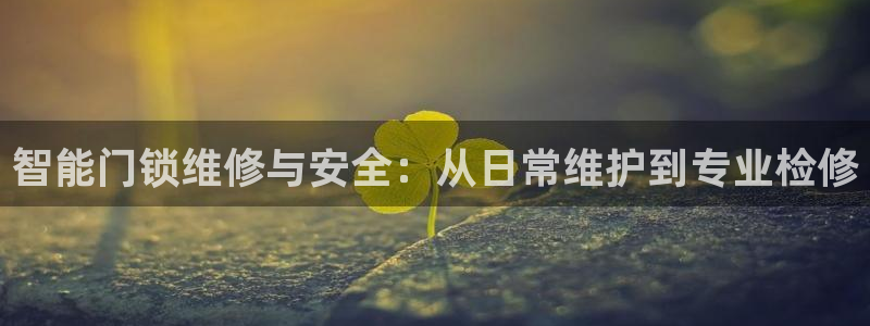 开丰娱乐登录平台下载：智能门锁维修与安全：从日常维护到专业检