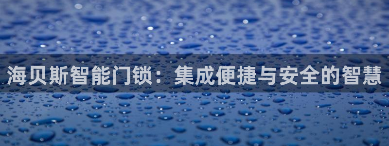 开丰娱乐网站官网入口：海贝斯智能门锁：集成便捷与安全的智慧